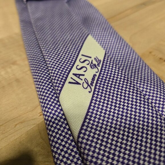 Vassi Couture 7-Fold Italian Silk Tie Purple โ One-of-a-Kind! - Picture 4 of 8